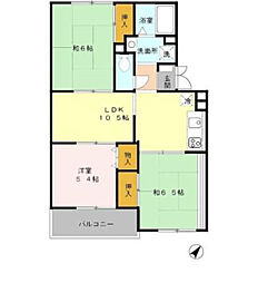 カーサ阪和 3LDKの間取図画像