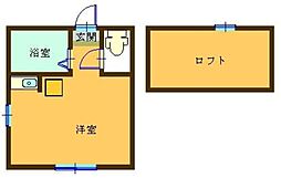 ユナイト神大寺レフォルマの杜 ワンルームの間取図画像