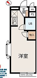 アーク雪ケ谷 1Kの間取図画像