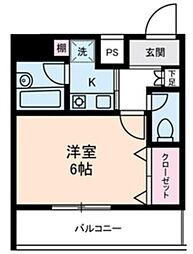 アセンズシティ3 10階1Kの間取り