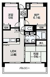 アンジェレ 2SLDKの間取図画像