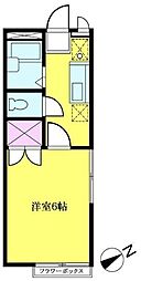 エステートピアひばり 1Kの間取図画像