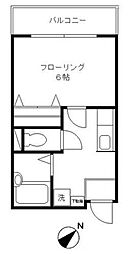 パレス柴崎 1Kの間取図画像