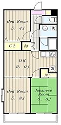 アヴェニール当麻 3LDKの間取図画像