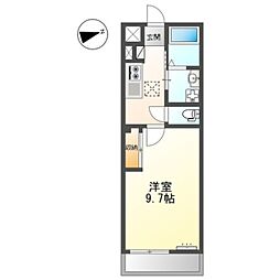 シーサイドレジデンスNK 1Kの間取図画像