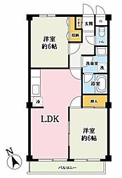 ローヤルコーポ寿 2LDKの間取図画像