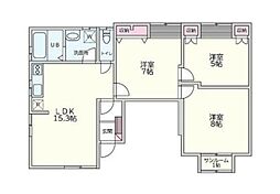 間取図画像 3LDK