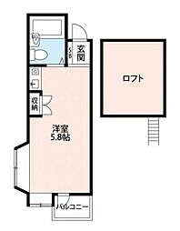 アースヒルズマサ1 ワンルームの間取図画像