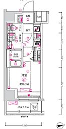 CREST TAPP川崎港町 1Kの間取図画像