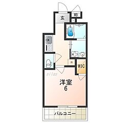 フジパレス尼崎西難波3番館 1Kの間取図画像