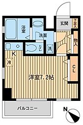 京王線 聖蹟桜ヶ丘駅 徒歩6分の賃貸マンション 3階ワンルームの間取り