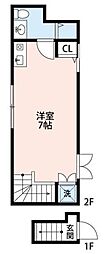 ライブリー江古田 ワンルームの間取図画像