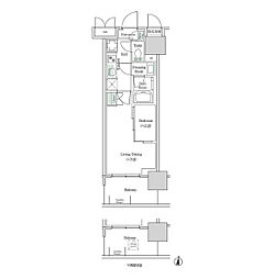 ブルックサイドレジデンス木場 2Kの間取図画像