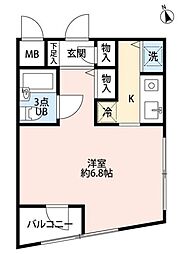 メゾン協心 3階1Kの間取り