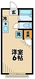 アネックス南大沢A ワンルームの間取図画像
