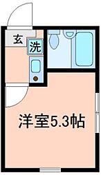 エスポワール池袋 1階1Kの間取り