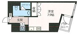 エスティメゾン板橋C6 ワンルームの間取図画像