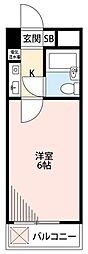 ジュネパレス新松戸第14 1Kの間取図画像