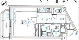 MINDお花茶屋 1Kの間取図画像