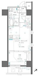 アルファレジデンシア南千住 10階1LDKの間取り