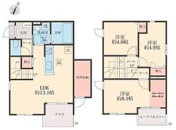 美園ミノリエ 花梨 2階3LDKの間取り