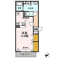 Osaka Metro今里筋線 井高野駅 徒歩17分の賃貸アパート 3階ワンルームの間取り