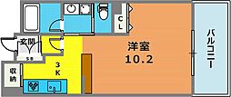 アーバネックス神戸駅前 3階1Kの間取り