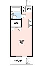 グリーンパーク小手指 ワンルームの間取図画像