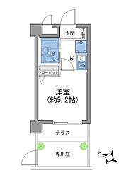 相模大野ダイカンプラザシティ 1Kの間取図画像