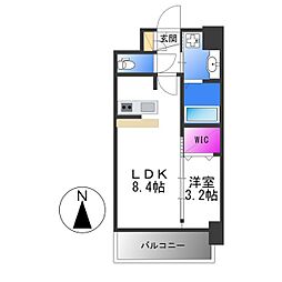Osaka Metro中央線 緑橋駅 徒歩7分の賃貸マンション 2階1LDKの間取り
