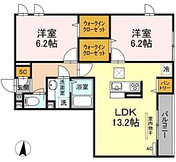 間取図画像 2LDK