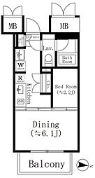 高円寺クロスオーバー 8階1DKの間取り