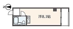 プライムハウス白楽 ワンルームの間取図画像