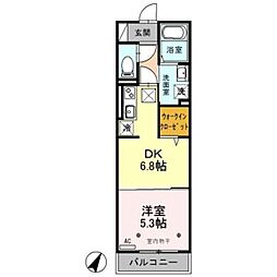 ポルト セレーノ 1階1DKの間取り
