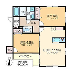 AngeC 2LDKの間取図画像