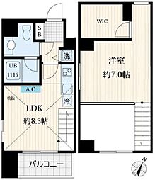 アリエルズ赤坂 1LDKの間取図画像
