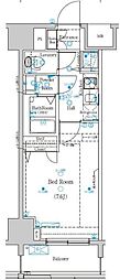 グランシアタワー亀戸 1Kの間取図画像