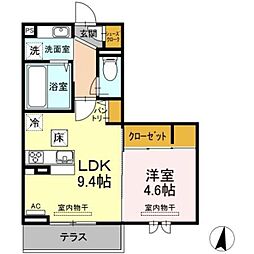 BLESS昭島A 1LDKの間取図画像