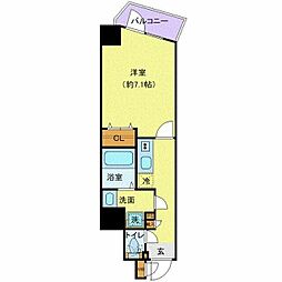 東武大師線 大師前駅 徒歩9分の賃貸マンション 4階1Kの間取り