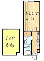 ビューティフルウイング相模大野 1階1Kの間取り