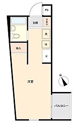スカイコート西新宿2 ワンルームの間取図画像