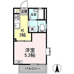 サンクレストせど 1Kの間取図画像