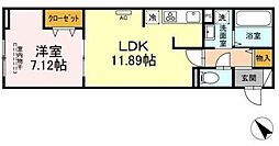 セレスティア西台A 1階1LDKの間取り