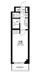 東急池上線 戸越銀座駅 徒歩5分の賃貸マンション 3階1Kの間取り