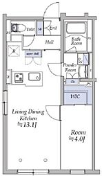 アトリオフラッツ中野新井薬師 3階1LDKの間取り