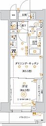 ガリシア亀戸水神 1DKの間取図画像