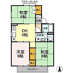 ガーデンホームズ 1階3DKの間取り