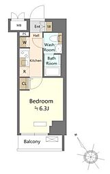 SHOKEN Residence横浜鶴見V 2階1Kの間取り