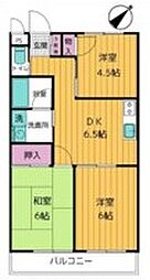 第7フラワーハイツ 3階3DKの間取り