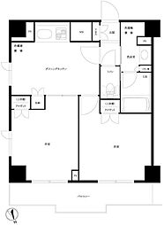ルーブル仲六郷壱番館 2DKの間取図画像